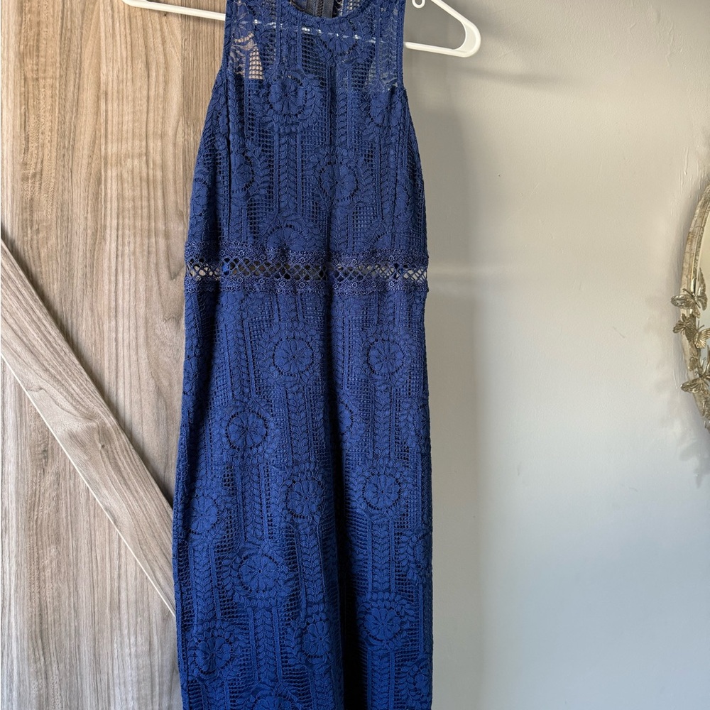 Miami Navy Blue Lace Dress